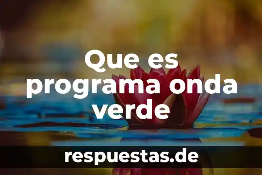 Que es el programa constructor 5 Que es programa onda verde