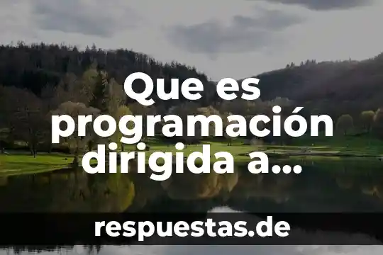 Que es programación dirigida a eventos