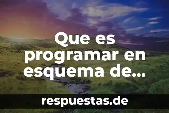 Qué es respaldo en relación a la lógica 6 Que es programar en esquema de respaldo