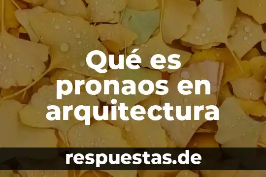 Que es percepción en arquitectura 3 Qué es pronaos en arquitectura