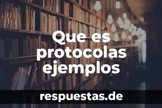 Que es protocolas ejemplos