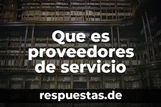 Qué es el servicio de urgencias concepto 7 Que es proveedores de servicio