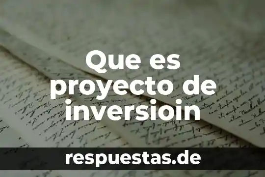 Qué es calendario de proyecto 5 Que es proyecto de inversioin