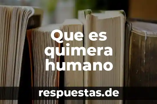Que es ser hombre y ser humano 6 Que es quimera humano