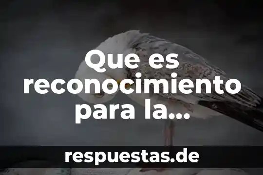 Que es reconocimiento para la psicologia