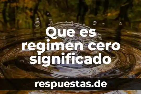Que es aplacar significado 4 Que es regimen cero significado