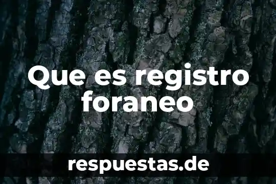 Que es comuna municipal 3 Que es registro foraneo