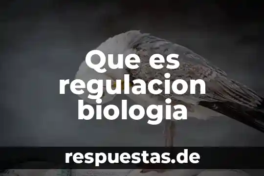 Que es regulacion biologia