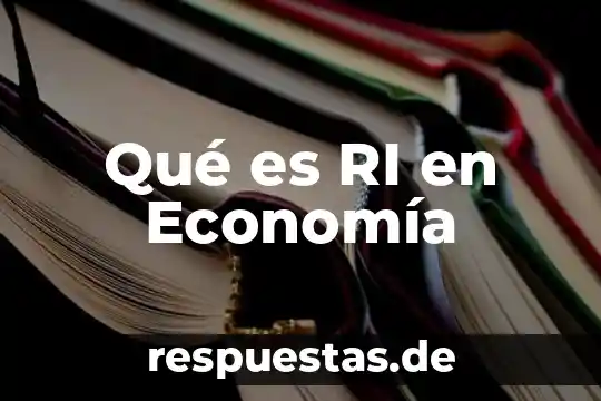 Qué es la economía agrícola concepto 3 Qué es RI en Economía