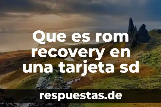 Que es ser sd o sm 3 Que es rom recovery en una tarjeta sd