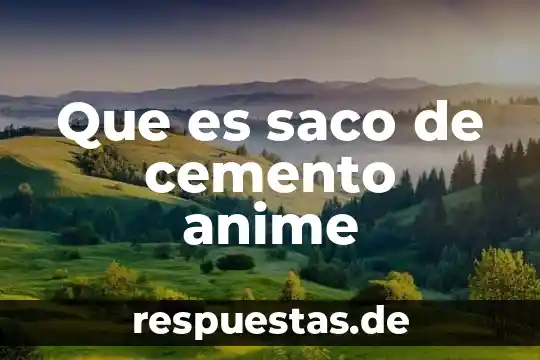 Que es anime isekai 3 Que es saco de cemento anime