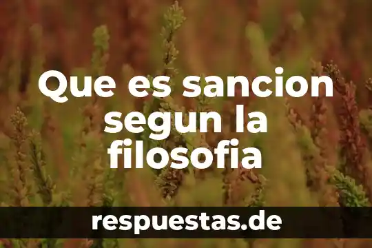 Que es la acción antijuridica y la sanción 6 Que es sancion segun la filosofia
