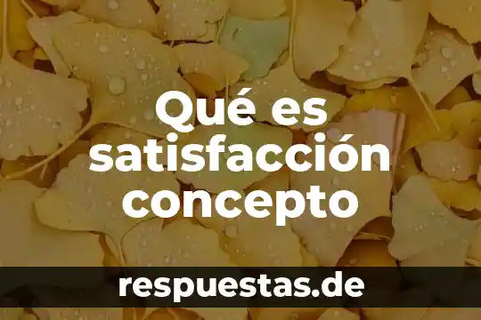Que es una hoja de concepto 7 Qué es satisfacción concepto