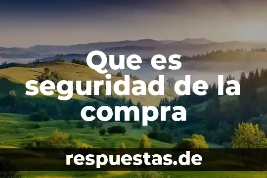 Qué es el arco de seguridad 4 Que es seguridad de la compra