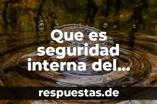 Que es la seguridad en una sociedad 3 Que es seguridad interna del estado