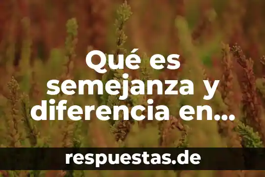 Texto biográfico que es para niños 5 Qué es semejanza y diferencia en un texto