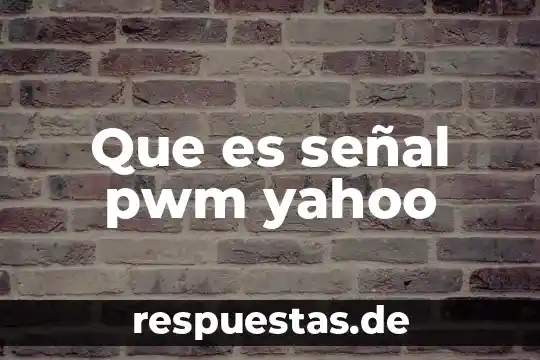 Señal no tirar objetos al suelo que es 3 Que es señal pwm yahoo