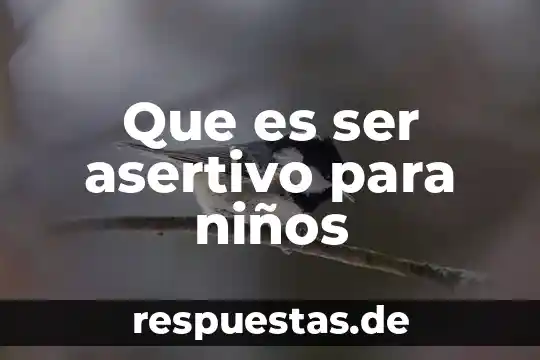 Que es ser poco asertivo 6 Que es ser asertivo para niños