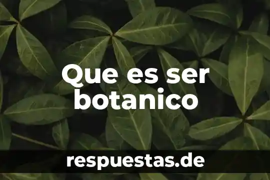 Que es el ser humano etica y valores 5 Que es ser botanico