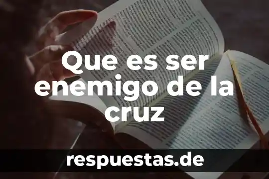 Que es ser catedratico de universidad en españa 8 Que es ser enemigo de la cruz