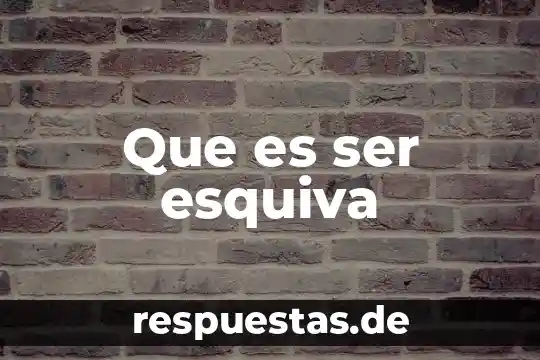 Que es ser un misuonero 6 Que es ser esquiva