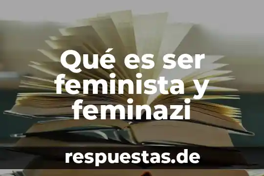 Qué es ser feminista y feminazi