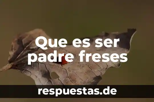 Que es ser padre freses