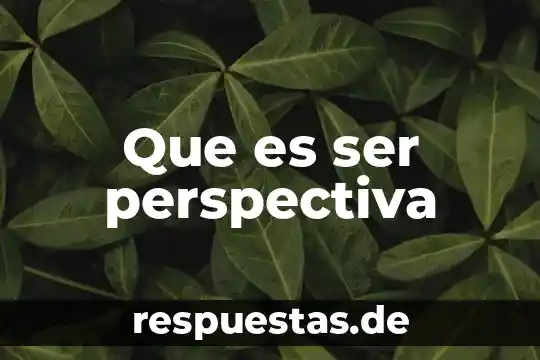 Que es ser diferente a ser comun 4 Que es ser perspectiva