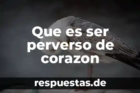 Que es ser puro de corazón 6 Que es ser perverso de corazon