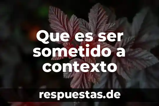 Que es ser impracticable 5 Que es ser sometido a contexto