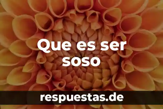 Que es ser una persona perpicaz 6 Que es ser soso