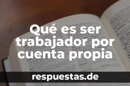 Que es ser vunerable 6 Qué es ser trabajador por cuenta propia