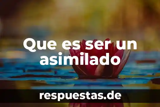 Que es ser depistado 8 Que es ser un asimilado