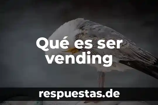 Qué es ser vending