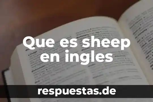 Que es track en ingles 5 Que es sheep en ingles