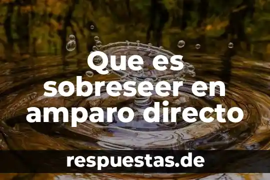 Que es el principio de instancia de parte en amparo 8 Que es sobreseer en amparo directo