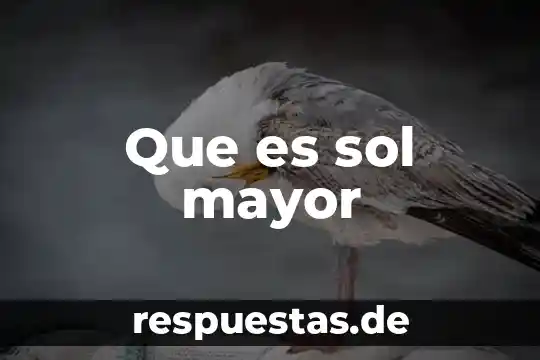 Que es insol sol 3 Que es sol mayor