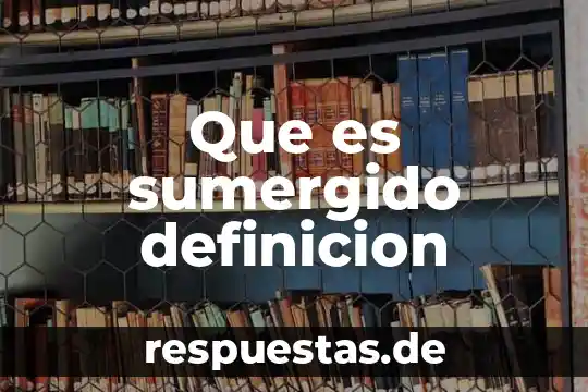 Qué es empresas de fabricas y manufacturas definición 3 Que es sumergido definicion