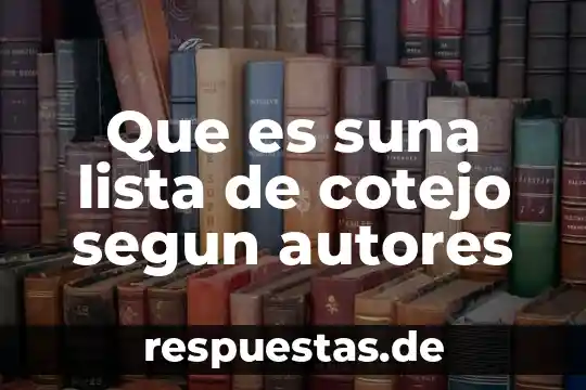 Que es suna lista de cotejo segun autores