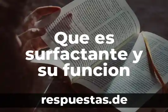 Que es función parental 5 Que es surfactante y su funcion