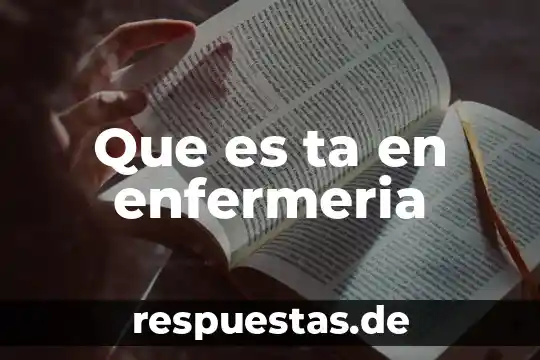 Soapie enfermería que es 6 Que es ta en enfermeria