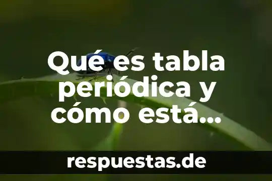 Qué es la señal directa y periódica 3 Qué es tabla periódica y cómo está organizada