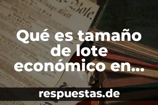 Que es prueba tamaño no probabilistico 8 Qué es tamaño de lote económico en administración de empresas
