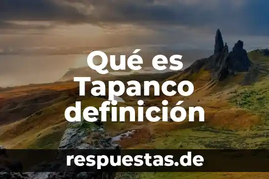 Qué es Tapanco definición