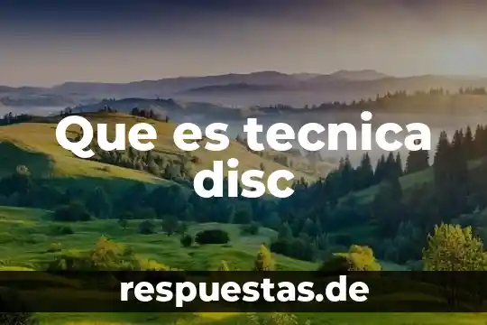 Que es una ficha tecnica de un animal 3 Que es tecnica disc