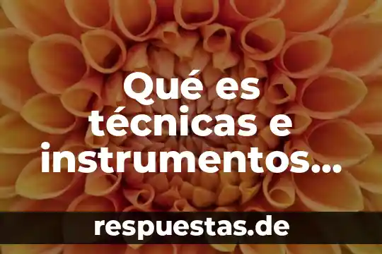 Que es aproximación al ente y universo de la investigación 6 Qué es técnicas e instrumentos de investigación