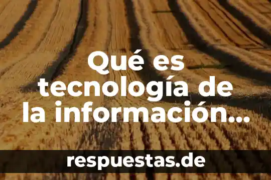 Qué es teoría con tus propias palabras 5 Qué es tecnología de la información con tus propias palabras