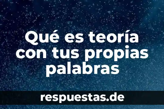 Que es la nom-009-zoo-1994 propias palabras 6 Qué es teoría con tus propias palabras
