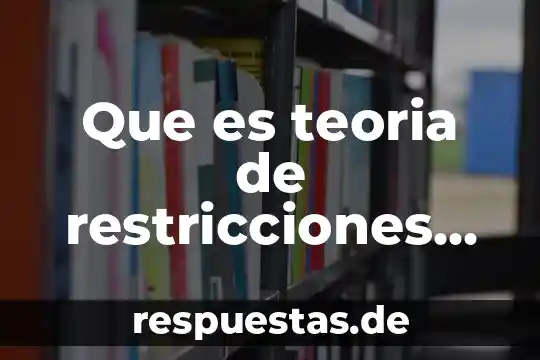 Que es la teoria del conocimiento de hessen 5 Que es teoria de restricciones gestion de la produccion