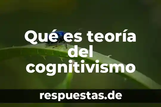 Qué es teoría del cognitivismo